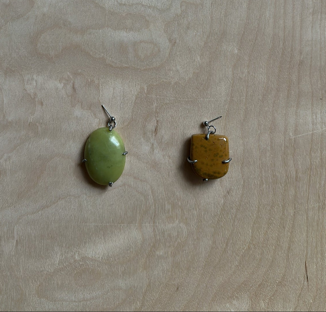 Taj Mix Palm Stone Earrings