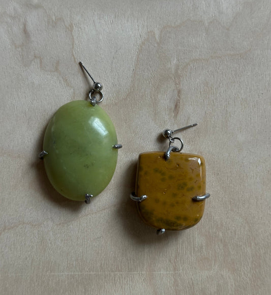 Taj Mix Palm Stone Earrings