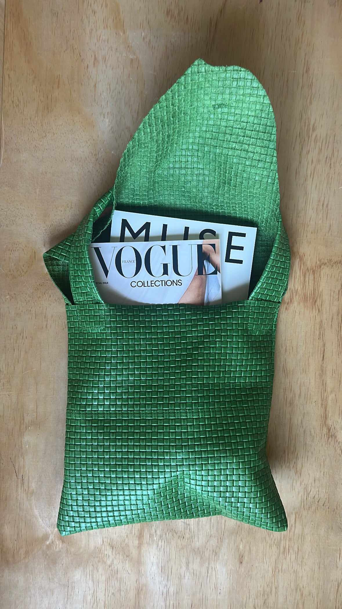 Forest Green Woven Bag
